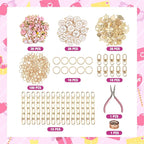 HOMAR 223Pcs DIY Keychain Making Kit Bag Charm Jewelry Chain Making 86 Mixed - Image 2