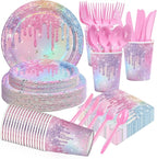 168Pcs Iridescent Birthday Party Decorations by Greencian