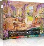 Garden Sunroom Retreat Puzzles for Adults 1000 Pieces, Impossible Hard - Image 3