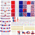 Goldwise 1578Pcs 4th of July Red White Blue Beads Bracelet Making Kit by Goldwise
