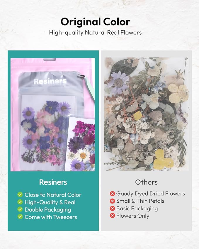 Dried Flowers, Resiners 58Pcs Pressed Flowers - Image 3