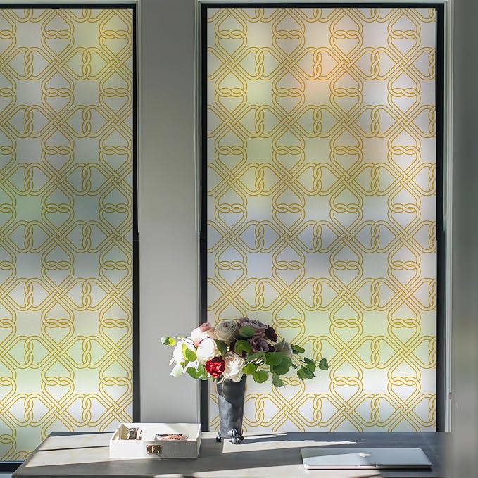 DKTIE Celtic Knot Seamless Pattern Full Privacy Window Film by Dktie