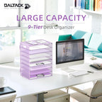 DALTACK 9-Tier Paper Letter Tray Desk Organizer - Image 2
