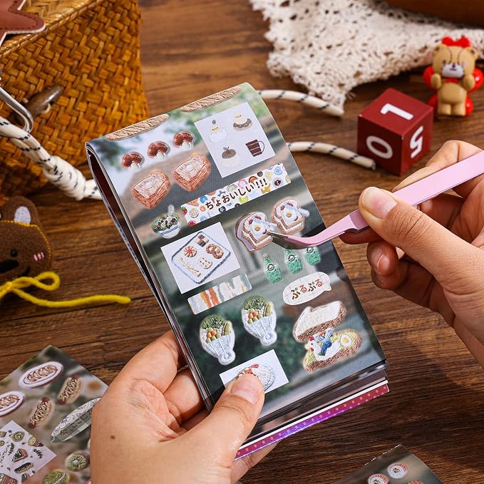 Girl's Japanese Retro Sticker Book, 700+ Kawaii Old Showa Style Embroidered - Image 3