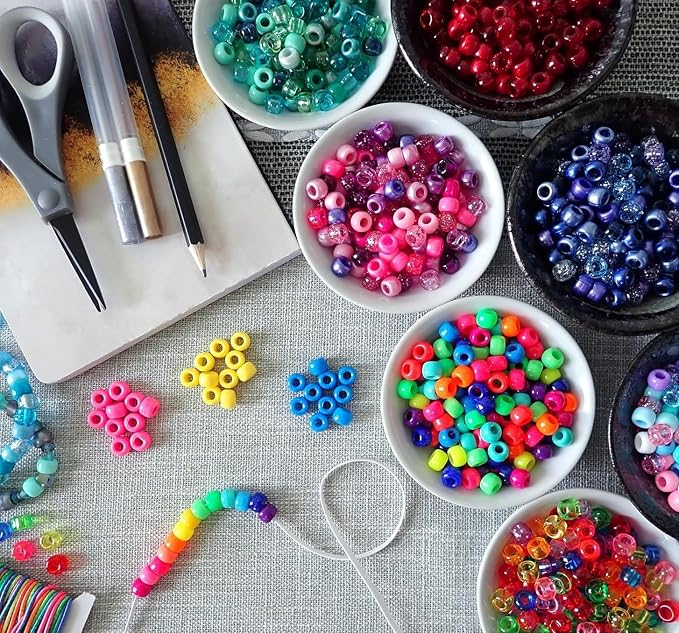 JULIMAIDONG 6500Pcs Pony Beads for Bracelets Making, 27 Colors Kandi Friendship - Image 8