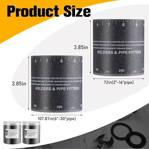 Relaxweex 2 Pack Pipe Wrap Around Flex Angle Pipe Measuring Tool - Image 2