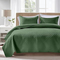 FLYMME King Size Quilt Bedding Set Olive Green Lightweight Bedspreads by FLYMME