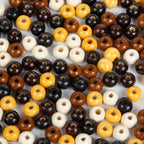 600pcs 10mm Wooden Beads for Jewelry Making, Large Hole Natural Wood Spacer - Image 4