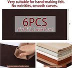 HaoFeiJH 6 Rolls 8"x20" Soft Felt Fabric Sheets, 1.6mm Thick, and Projects - Image 3