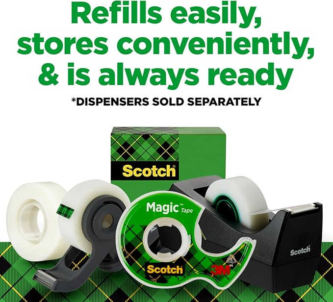 Scotch Magic Tape with Scotch Desktop Dispenser, 6 Rolls of 3/4" x 1000" | Plus - Image 7