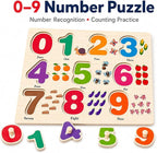 Wooden Peg Puzzles for Toddlers, 3 Pack Large Wooden Knob Puzzles for Ages 3-5 - Image 4
