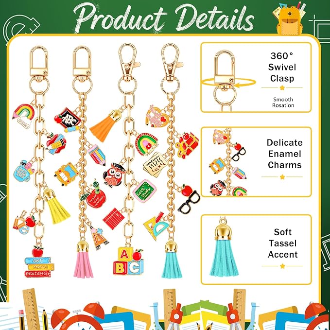 RUEGGVAT Back to School DIY Keychain Making Kit - Image 2