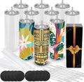 Joyclub Sublimation Tumblers Blanks 20 oz 10 Pack Skinny Straight Tumblers Bulk by Joyclub