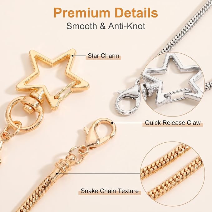 10PCS Beadable Keychain Bars Mixed Color Chain Keychains Key Chain Making Kit - Image 2