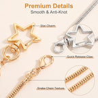 10PCS Beadable Keychain Bars Mixed Color Chain Keychains Key Chain Making Kit - Image 2