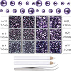 10000Pcs 2-Boxes Mixed Size Hot Fix Round Crystals Gems Glass Stones Hotfix - Image 3