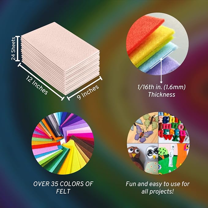 FabricLA Acrylic Felt Sheets for Crafts - Image 3