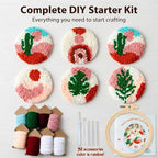 Avtytsda 6PCS Punch Needle Coaster Kit, Easy Punch Needle DIY Embroidery Set - Image 5