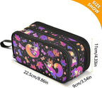 Purple Psychedelic Fox Cat Pencil Case Box Boys Girls Large Pencil Pouch - Image 7