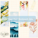 30 PCS Watercolor Paper Blank Bookmarks 1.9" x 5.9", Dry & Mixed Media - Image 6