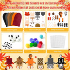 WATINC 6Pcs Hand Puppet Making Kit, Art Craft Felt Sock Puppet Toys, Creative - Image 3