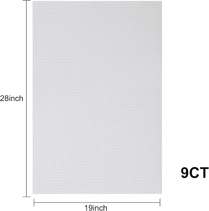 Aida Cloth 9 Count Cross Stitch Fabric, 19×28inch | 100% Cotton, Large Grid - Image 2