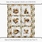 Rustic Patchwork Cotton Fabric Panel – 6 Designs + Bonus Patchwork Sheet - Image 6
