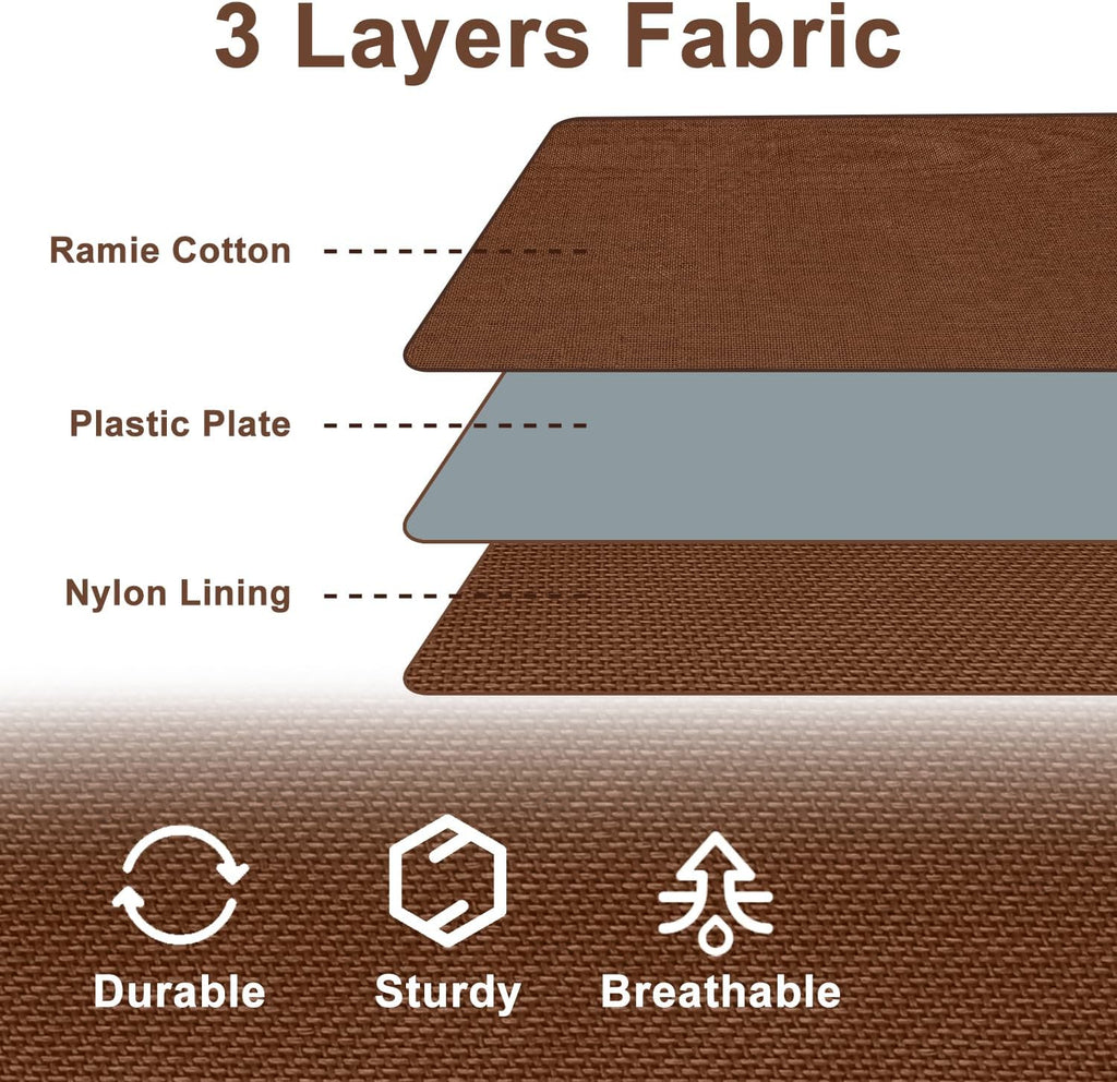 punemi Underbed Storage Box, Under Bed Clothes Storage With Sturdy Structure and Ultra Thick Fabric & zipper Lid, Use as Clothes Organizer, Pillow and Blanket Organizer, Brown, Large, 2 pack