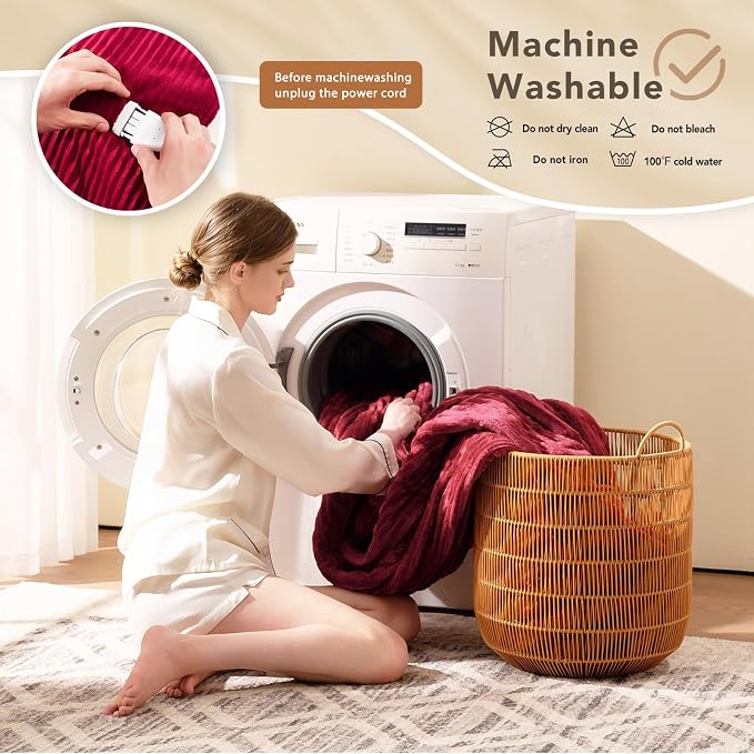 Homemate Electric Blanket King Size- 100"x90" Heated Blanket King Size - Image 7