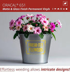 ORACAL 651 Matte Light Yellow Vinyl Durable Roll Easy to Weed Permanent - Image 3