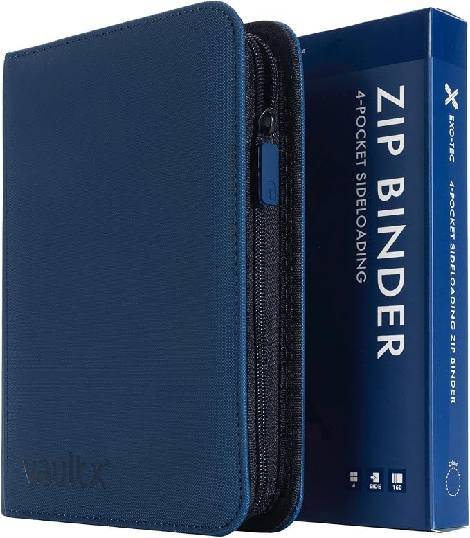 Vault X 4 Pocket Zip Trading Card Binder 160 Cards Exo-Tec | Holds 160 by VaultX