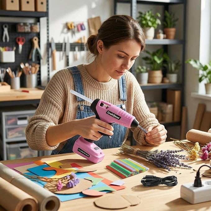 Cordless Hot Glue Gun | 8V Rechargeable Fast Preheating Glue Gun Kit - Image 2