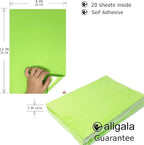 Allgala 20 Pack Self-Adhesive EVA Foam Paper 8x12 Inch Sheets-Lime-CF85409 - Image 2