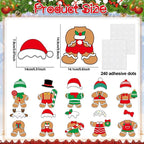 60pcs Christmas Theme Cutouts Gingerbread Man Bulletin Board Decoration Xmas - Image 2