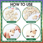 Cinnvoice 60 Pcs Wood Christmas Crafts - Image 4