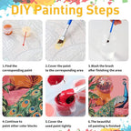 Mandun Peacock Paint by Numbers - Image 9