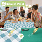Smiry Plastic Table Cloth, Waterproof Vinyl Tablecloth - Image 5