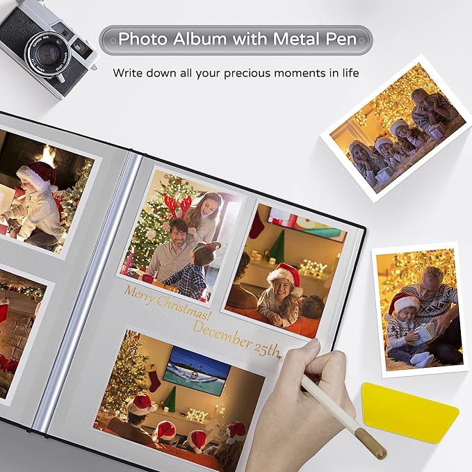Popotop Large Photo Album Self Adhesive 4x6 5x7 8x10 Scrapbook Album DIY - Image 5