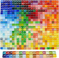 500Pcs Mixed Colors Glass Mosaic Tiles 10mm Transparent Crystal Glass Tiles by SHRJ