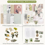 RISYPISY Floral Scrapbook Supplies Kit, Card Making, Art Journal - Image 5