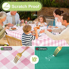 Smiry Rectangle Table Cloth, Waterproof Vinyl Tablecloth - Image 5