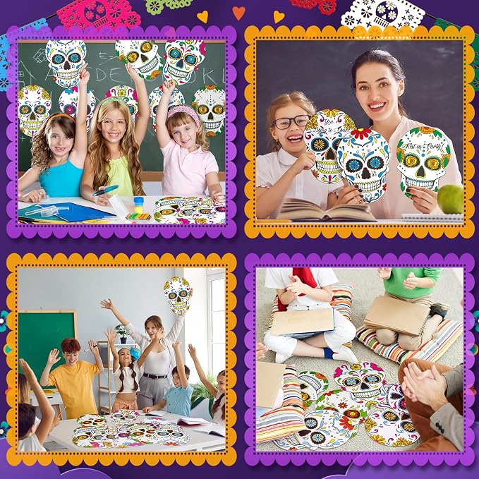 TaoBary 24 Pcs 7.09'' Sugar Skull Cutouts - Image 7