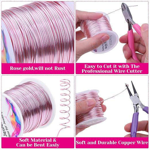 Anezus 18 Gauge Jewelry Wire for Jewelry Making, Anezus Craft Wire Tarnish - Image 3