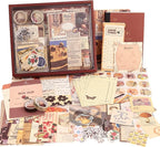 emmoolife 348 Pcs Scrapbooking Supplies Kit, Vintage Aesthetic Scrapbook Kit - Image 9