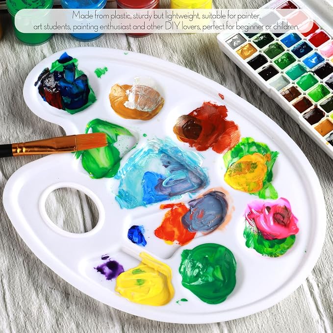 FANDAMEI Oval Paint Tray Palettes, Paint Palettes Paint Pallets - Image 4