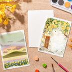 100 Sheets Watercolor Paper 5 x 7 in, 300 GSM Deckled Edge Handmade Paper | - Image 5