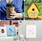 Marspark 66 Pcs Small Stencils for Crafts Reusable 3 Inch Stencils for Painting - Image 4