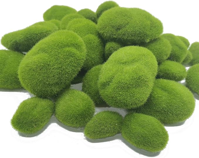 TIHOOD 40PCS Artificial Moss Rocks, Fairy Gardens and Crafting - Image 4
