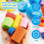Frienda 100 Pcs Pool Noodles Bits Multicolor Craft Small Size Versatile Mixed - Image 4