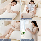 Leeden Full Body Pillow for Adults, Soft and Fluffy Long Pillow Insert - Image 3